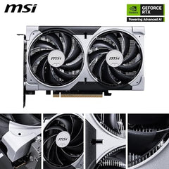 MSI GeForce RTX 5060 8G Ventus 2X OC Graphic Card - NVIDIA GeForce RTX 5060 GPU, 8GB GDDR7 128-bit Memory, 28 Gbps, PCI Express Gen 5 x16 Interface, Upto 2527 MHz, TORX Fan 5.0