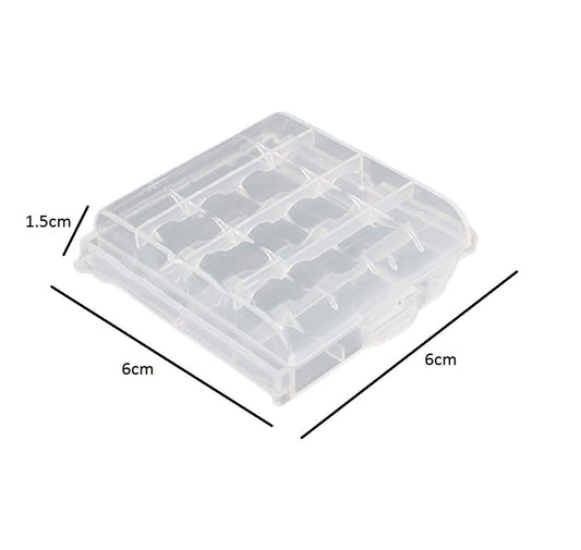 SYGA Set of 100 Plastic Portable AA/AAA 4 Cell Battery Case/Holder Battery Container