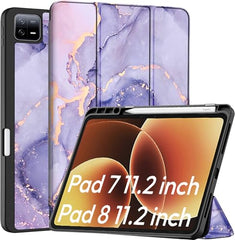 Robustrion Cover for Xiaomi Mi Pad 8/8 Pro/Xiaomi Pad 7/7 Pro 11.2 inch Cover Case with [Pencil Holder], Trifold Flip Case Cover for Xiaomi Pad 7/8 Cover [Auto Sleep Wake] - Black