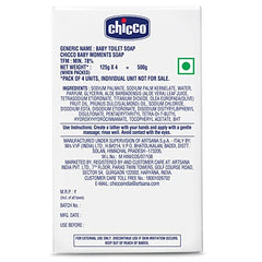 Chicco Baby Moments Soap 75g Buy 3 Get 1 Free For Nourished & Moisturised Skin With Natural Care of Almond & Olive Oil