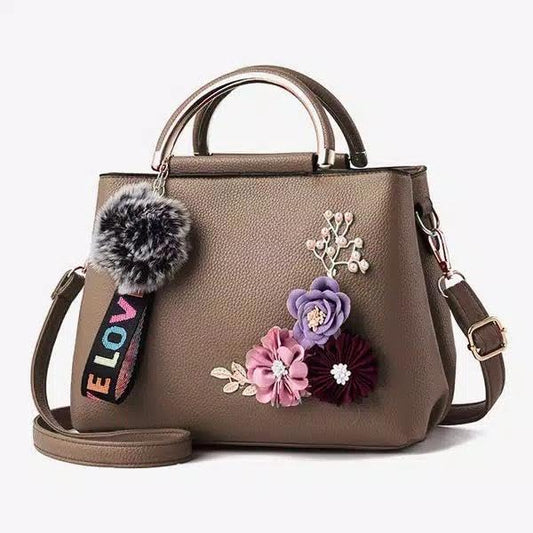 SYGA Women's Fashion Handbag 3D Flower Design One-Shoulder & Crossbody Bag Elegant & Versatile Purse for Daily Use