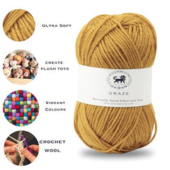 Nestnhaven Acrowools Graze Hand Knitting and Crochet Yarn. Pack of 1 Ball - 100gms. Shade no - NNHG001 (Berry Purple)