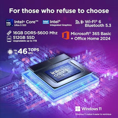 Lenovo IdeaPad Slim 3, Intel Core Ultra 5 322, Next-Gen AI PC, 16GB RAM, 512GB SSD, WUXGA IPS, 15.3" (38.8cm), Windows 11, Office 2024, Grey, 1.6Kg, 83UR009QIN, Copilot+ PC, Backlit Keyboard, Laptop