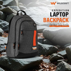 Wildcraft Polyester Backpack for Men & Women – Expedition LPBP 32 Laptop Backpack | Unisex Durable Lightweight & Stylish – Ideal for Travel School Work & Daily Use (Blk_Twill)