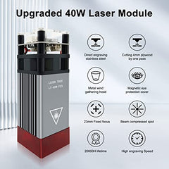 LASER TREE Laser Engraving Module, 5000mW Output Optical Power 450nm Laser Head for CNC Laser Engraver/Laser Cutter Machine, DIY Laser Engraving Tool Suitable for Wood Metal Acrylic Paper Etc