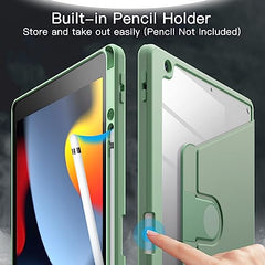 JETech 360° Rotating Case for iPad 9th/8th/7th Gen 10.2", Black