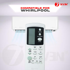 7SEVEN® Compatible for Whirlpool Neocool 3S Copr Series Ac Remote 1 1.5 Ton Split Air Conditioner Only 2020 Year Model 210 and Match Key by Key Functionality of Existing Remotes for Compatibility