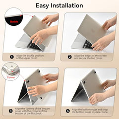 EooCoo Case for MacBook Air 13.6" Cover M5 M4 M3 M2 2026-2022 Light & Thin