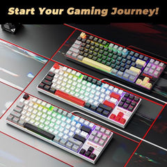 Redragon Kumara K552-RGB LED Backlit USB Mechanical Gaming Keyboard Without Numlock Keys, Black