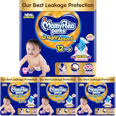 Mamypoko pants All night absorb| Pant Style Baby Diapers Large Size(L), 124 Count,(62*2) Ideal for 9-14Kgs|1 Diaper= Upto All night Absorption|Wider Crisscross Sheet|Gentle Coco Care| 12hr Leakage Protection| Prevents Heaviness.