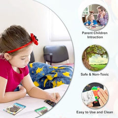 GLUN® Pack of 12 Children's Cartoon Water Magic Painting Book with Water-Based Marker, Different Magical Scenes