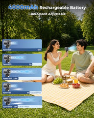 Eopora Mini Mist Fan, Portable Rechargeable Hand Fan, 8–12H Runtime