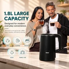 Libra Electric Kettle 1.8 Litre, Stainless Steel Inner Hot Water Kettle