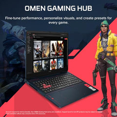 HP Smartchoice HyperX OMEN 15, AMD Ryzen 7 260, 8GB-RTX 5050, 24GB DDR5 (Upgradeable), 1TB SSD, 180Hz, 2.5K, 500 nits, 3ms RT, 15.3''/38.9cm, Win11, Office24, Black, 2.42kg, gb0038AX, AI Gaming Laptop