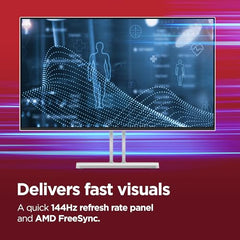 Lenovo L27-4C| 27 Inch (68.58 cm) Ultraslim Monitor, FHD 1920x1080, IPS, 144Hz, 99% sRGB, 1ms, 2x3W Speakers, Dual HDMI, Display Port, Audio Port, AMD FreeSync,Eyesafe, Bezel-Less, VESA Mount, Grey