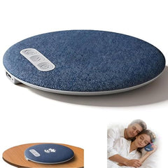 Bluetooth Pillow Speaker for Sleeping, Slim Wireless Bed Speaker with Fabric Surface, Built-In Controls and Rechargeable Design for Music, Podcasts, Audiobooks and Relaxing Audio, Blue