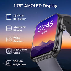 boAt Ultima Regal w/ 2.01”(5.10 cm) Crystal-Clear AMOLED Display, 1000 NITS Brightness,Premium Metal Body, Functional Crown, 100+ Sports Modes, Fitness Smart Watch for Men & Women (Steel Black)