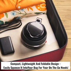 InstaCuppa Foldable Silicone Electric Kettle for Travel, Home & Office, 600 ML, 600 Watts, Fast Boiling, Food Grade Silicone, Collapsible, Portable, Dry Boil Protection, Black
