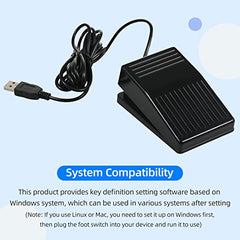 HUYAN FS22-P USB Single Foot Switch Multifunctional Customized Foot Pedal Photoelectric Switch for Image Acquisition Music Game Control