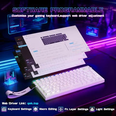 ATTACK SHARK R85 HE Hall Effect Gaming Keyboard, 75% Rapid Trigger, 8KHz