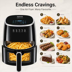 INALSA Stainless Steel Air Fryer,5.5 ltr & 1600 W,Non Toxic,SteelChef DW5.5