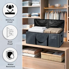 Storite 81 L Jumbo Super-Size Nylon Heavy Duty Underbed Storage Bag | Moisture Proof Multi-Purpose for Toys/Blankets/Clothes/Moving Bags With Strong Handles Rectangular (87x26x36 CM) - Teal