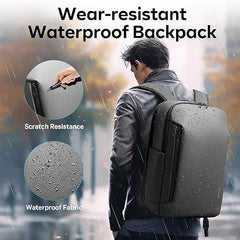 Red Lemon BANGE Venture 30L Laptop Backpack for Men & Women | Large Backpack with YKK Zippers | Water-Resistant, Durable Oxford & Nylon Fabric Fits 15.6" Laptops for Office & Travel (Black)