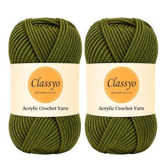 Classyo Acrylic Yarn for Crocheting (100gms x 1 Ball, 4ply) | Soft Wool Crochet Thread | Acrylic Hand Knitting Yarn | Wool for Crochet | For Sweater, Scarf, Hat, Baby Clothes, Purse, Gift Bags and DIY Crafts (Butter, Pack of 1)
