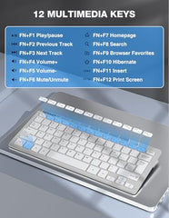 TECKNET Wireless Keyboard and Mouse Combo, Mini Cordless Computer Keyboard and Mouse Set 2.4GHz, Silent Adjustable 1600 DPI, Quiet Click, Lag-Free for Computer, Laptop, PC, Windows, Mac, Chrome OS
