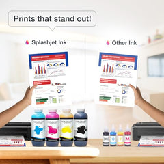 Splashjet T664 Compatible Refill Dye Ink for Epson L130, L360, L380, L361, L565, L210, L220, L310, L350, L355, L365, L385, L405, L455, L485, L605, L1300 Printer Ink - 1 Kg (Cyan) - 505267