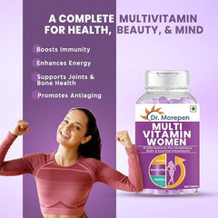 Dr. Morepen Multivitamin Tabs For Women | Energy & Immunity Booster Supplement | 60 Tabs Pack Of 2