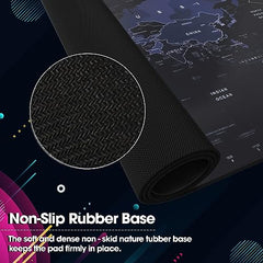 Sounce Mouse Pad Mercerized Surface Anti-fray Edges and Anti-Slip Rubber Base Gaming Mouse Pad a Laptop Desk Mat with Smooth Mouse Control Dimensions 900L x 400B x 2H mm (Black)