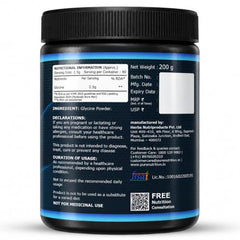 Pure Nutrition Glycine Powder | L Glycine Supplements | Amino Acid Supplement for Muscle Health, Skin, Calmness, Sleep, Relaxation Support & Recovery | Nutraceutical - 200g | Unflavored