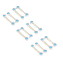 SYGA 12 Pcs Baby Safety Locks | Child Proof Cabinets, Drawers, Appliances, Toilet Seat, Fridge and Oven | Tools Not Required | Uses Dual Adhesive Tape and Latch System (Blue Smiley)