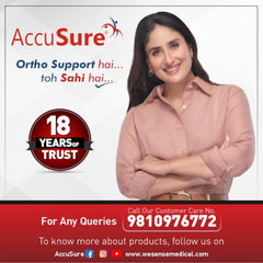 AccuSure Premium Knee Support for Men & Women –Compression Brace with 1-Year Warranty for Pain Relief, Arthritis, Injury Recovery, Sports, Running & Joint Stability -Small