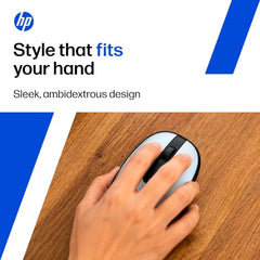 HP 240 Bluetooth Mouse/Ambidextrous; Compact Size; Portable Mouse/Red Optical Tracking/1600 dpi/3 Years Warranty/Pike Silver (43N04AA)