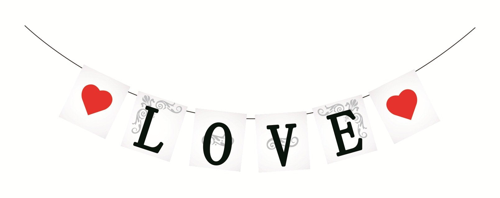 SYGA Combo Set of 13 Valentine's Party Photo Booth Props & Love Banner
