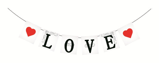 SYGA Love Banner, Wedding Banner, Wedding Love Banner Party Photo Booth Props