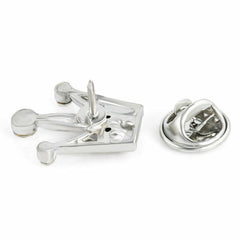 SYGA Men's Suit Chest Brooch Fashionable Gemstone Decoration Diamond Clothing Accessories(Silver Crown)