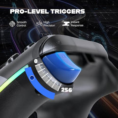 ARcNet Tri-Mode Wireless Gaming Controller with Hall Effect Joysticks & Triggers, 2.4G / Bluetooth/Wired Gamepad for PC, Windows 10/11, Laptop, Android, iOS & PS3, RGB, Anti-Drift (Black)