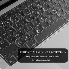 EooCoo Case for MacBook Air 15 inch M5 M4 M3 M2 2026-2023, Sparkly Clear