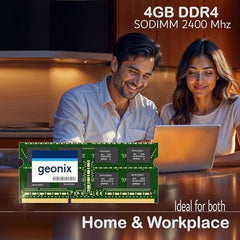 Geonix 4GB DDR4 Laptop RAM 2400 Mhz, 5 Years Warranty