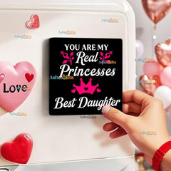 Gift for Daughter Birthday Special Birthday for Daughter Printed Cushion 12 inch X 12 inch + Micro Fiber Filler + Keychian + Magnet Girls Pillow Daughters Day for Daughter and Girls -10A (Color-7)