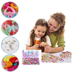 SYGA Plastic Beads for Kids Crafts Children's Jewelry Making Kit DIY Bracelets Necklace Hairband and Rings Craft Kits Birthday for 4, 5, 6, 7-Year-Old Little Girls (DIYBeadsSet-5) Multicolor
