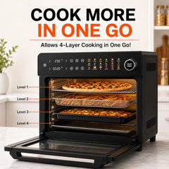INALSA Air Fryer Oven 30 Ltr, 1800 W, Multi-Cooker, Air Fry, Aero Smart 30 | Stainless Steel Air Fryer Interior, 18 Preset, 9 Accessories, Digital Display Oven