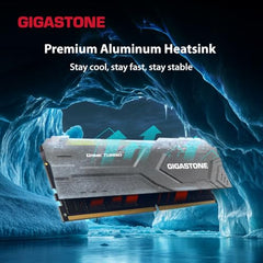 【RGB DDR5 RAM】 GIGASTONE Game Turbo 128GB Kit (4x32GB) DDR5 5600MHz PC5-44800 CL40-40-40-76 Intel XMP 3.0 AMD Expo 1.2V UDIMM 288 Pin Unbuffered Non ECC High Performance Gaming Desktop Memory - Black