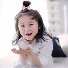 Momisy Girl's Bow shape Hair Tie Rubber Bands Style Ponytail Holder, Small, Multicolour - 8 Pieces