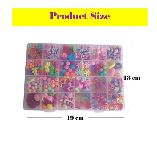 SYGA Plastic Beads for Kids Crafts Children's Jewelry Making Kit DIY Bracelets Necklace Hairband and Rings Craft Kits Birthday for 4, 5, 6, 7-Year-Old Little Girls (DIYBeadsSet-5) Multicolor