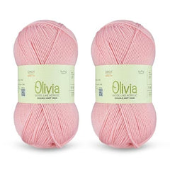 Ganga Acrowools Acrylic Olivia,Double Knit Yarn. Hand Knitting&Crochet Yarn. Oekotex Class 1 Certified. Pack of 2 Balls-100Gms Each. Shade No-Olv012, Maroon