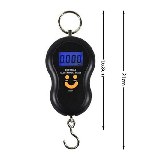SYGA Hanging Scale Digital Scale Backlight Fishing Pocket Weight Scale Luggage Scales up to 50 kg(Random Color)